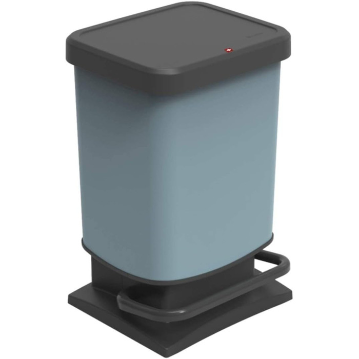 Відро для сміття Ho Paso 20л з кришкою, пластик (PP перероблений), BPA-free, блакитне