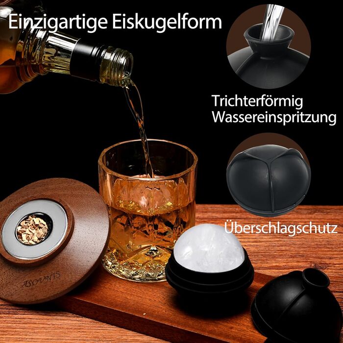 Набір для копчення віскі з факелом: 6 смаків, дерев'яні тріски, 2 склянки, 6 контейнерів для віскі, коктейльний набір для копчення, набір для копчення напоїв, подарунок на день народження для любителів бурбону (без бутану)