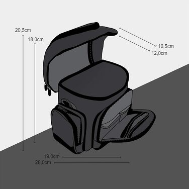 Сумка Mantona Premium для DSLR та DSLM камер з швидким доступом, захистом від пилу та зручним ременем, чорна