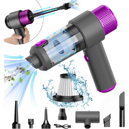 Ручний бездротовий пилосос QQLIKE з акумулятором 15000Pa, HEPA-фільтр, для авто, кухні, видалення шерсті тварин, фіолетовий