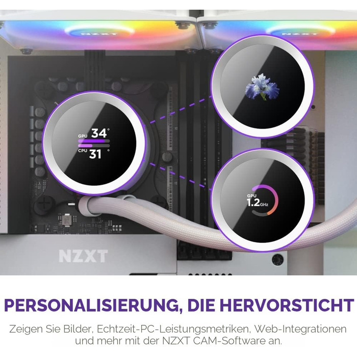 NZXT Kraken: Система водяного охолодження CPU з LCD-дисплеєм – 240 RGB (білий)