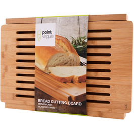 Comma Brotschneidebrett with crumb tray, cutting board with drip tray, bread cutting board, 40x27x3.5cm