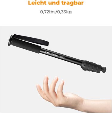 Монопод K&F Concept MS16 - 160см, алюміній, 5 секцій, для DSLR/DSLM/компактних камер