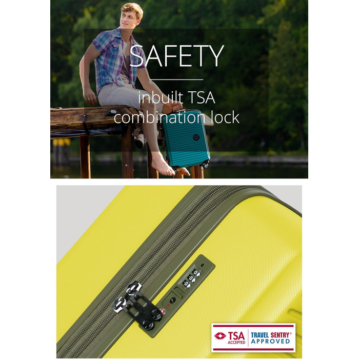 Чемодан Hauptstadtkoffer Mitte - великий, жорсткий, з TSA, 4 колеса, 77см, 130л, розширення об'єму, набір (S+M+L)