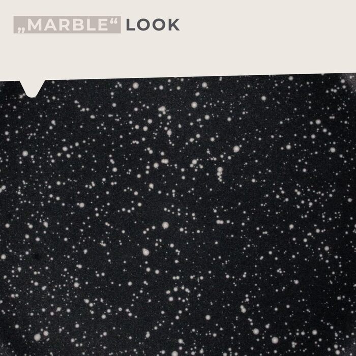 Набір сковорідок Fackelmann Marble 20 см та 24 см, антипригарне покриття, з 90% переробленого алюмінію, ергономічна ручка, індукційні (2 шт.)