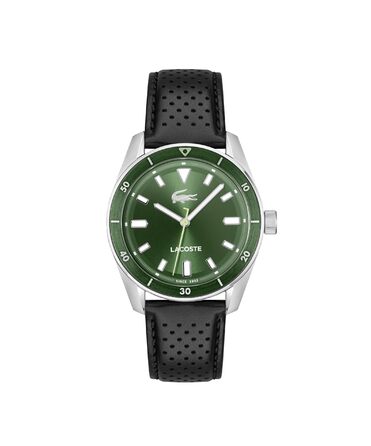 Годинник чоловічий Lacoste Boston з кварцовим механізмом, сталевий/шкіряний браслет (Зелений)