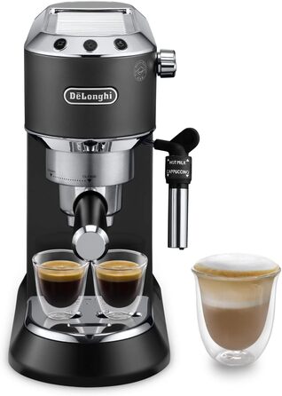Еспресо-машина De'Longhi Dedica Style EC 685.B – компактна модель з професійним капучинатором, 1 л резервуар, чорний колір