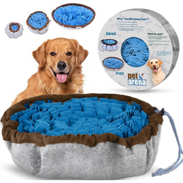 PET ARENA килимок для нюхання собак - інтелектуальна іграшка для собак, велика, блакитна, миється, регулюється розмір
