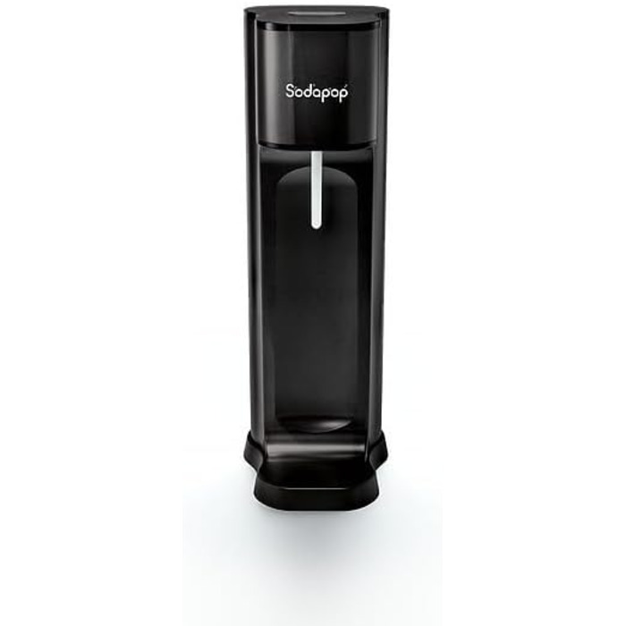 Sodapop Wassersprudler Logan Чорний Матовий - Газоварка для води з 2 скляними (850 мл, 600 мл) та 1 PET пляшкою (850 мл), 42.6 см