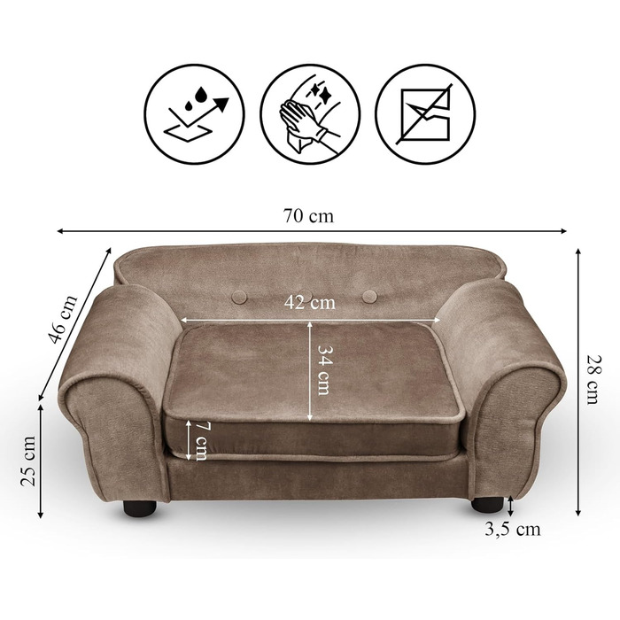 Диван для домашніх тварин MG Design темно-зелений – стабільний дерев'яний каркас, м'яке оздоблення, легко чиститься. Підходить для собак та котів, збірно-розбірний. Темно-зелений, W12 (Сірий – W04)