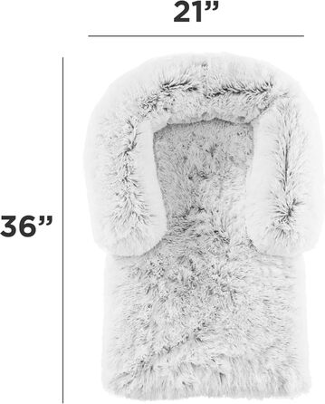 Круглий лежак для тварин Best Friends by Sheri Calming Donut Lux - штучне хутро, 58x58 см, сірий (з валиком для шиї)