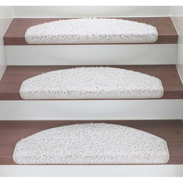 Ступінчасті килимки Kettelservice-Metzker Shaggy - набір 15 шт. (кремовий)