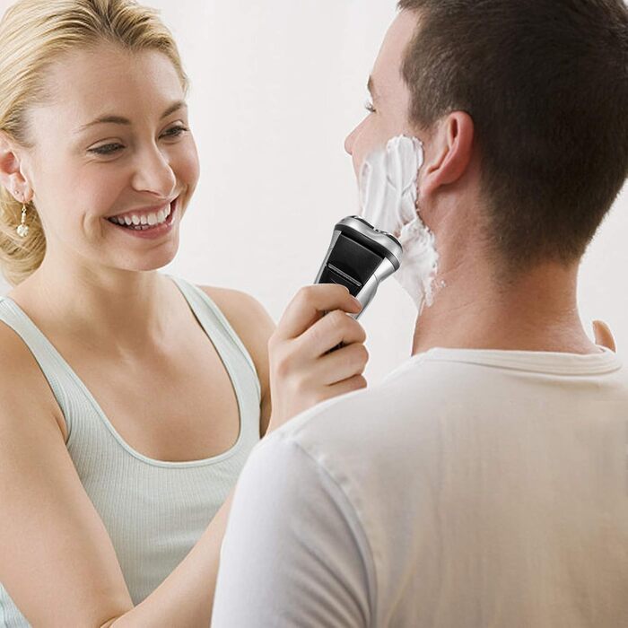 Електричний гоління для чоловіків NWOUIIAY з прецизійним тримером та 3D-ротаційним голівкою. Сухий електричний гоління з LED-індикатором та 90 хвилин автономної роботи