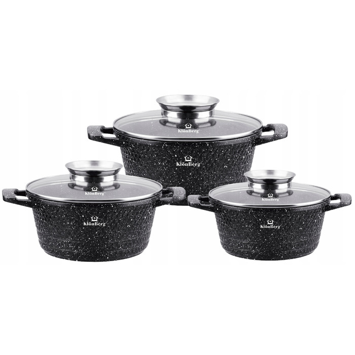 Набір алюмінієвих каструль klönBerg, 6 предметів