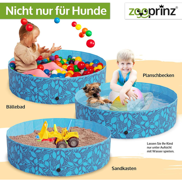 Зручний надувний басейн для собак, дітей - ZooPrintz, 120x30 см