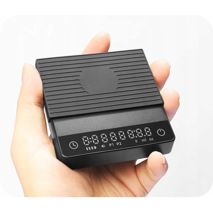 Ваги для кави еспресо з таймером, точність 0.1 г, USB-C, кухонні ювелірні ваги до 2 кг