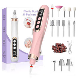 Електричний набір для манікюру та педикюру Nagelfräser 15 в 1, 20000 об/хв, рожевий