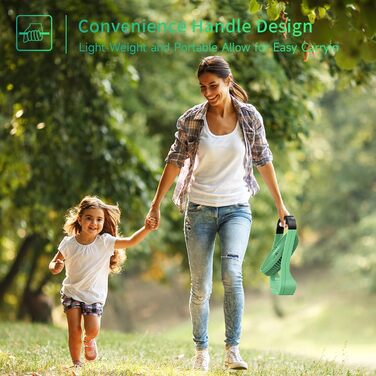 USB Настільний вентилятор 20000mAh: Компактний, Тихий, 3 швидкості, 180° оберт, 200 годин роботи, для офісу, дому та відпочинку (Зелений)