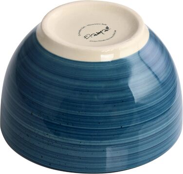 Elama Gia Столовий сервіс з кераміки, круглий, темно-синій, 24 елементи