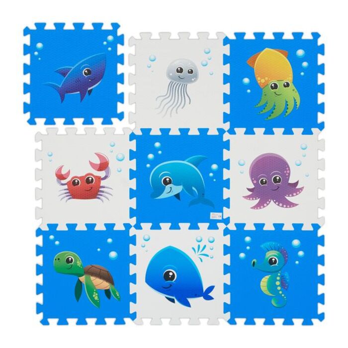 Relaxdays Puzzle Mat with Marine Animals