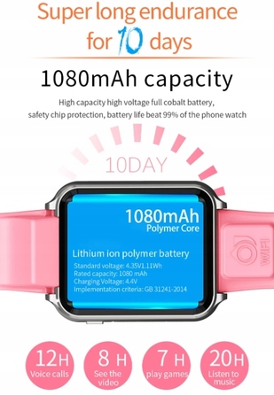 Смарт-годинник W5 4G GPS: водонепроникний, WiFi, слот для SIM-карти, багатоколірний