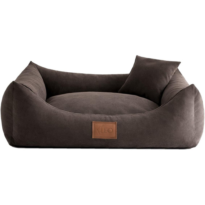 Софа для собак Sun: 6 розмірів, 4 кольори. Лежанка, подушка, диванчик, кошик для собак. (80x60, ) (S-67x52, Темно-коричневий)