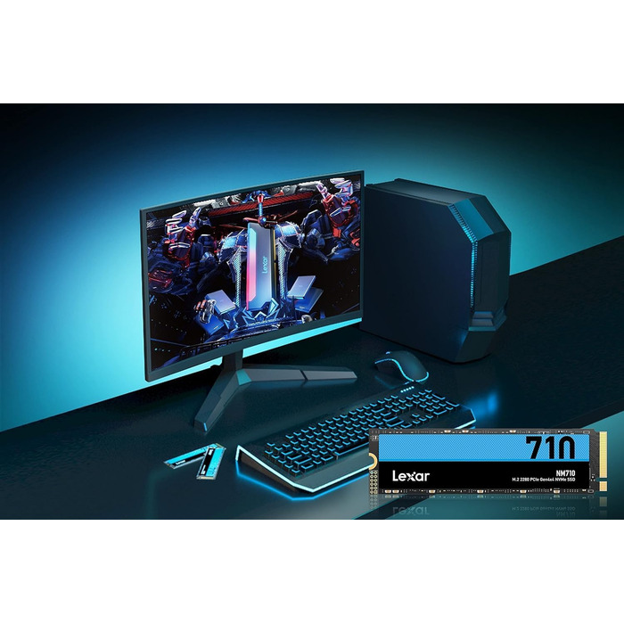 Lexar NM710 2TB SSD M.2 PCIe Gen3 x4 NVMe - Внутрішній SSD для ПК та геймерів