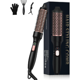 UKLISS Стайлер для волосся 6-в-1 Airbrush | Професійний набір Air Styler - 1000W | Фен-щітка, плойка, фен, для локонів, об'єму та випрямлення (Рожеве золото)