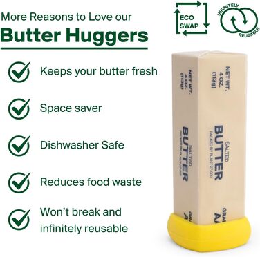 Butter Hugger – Patented Butter Cover – keeps your butter sealed and fresh.