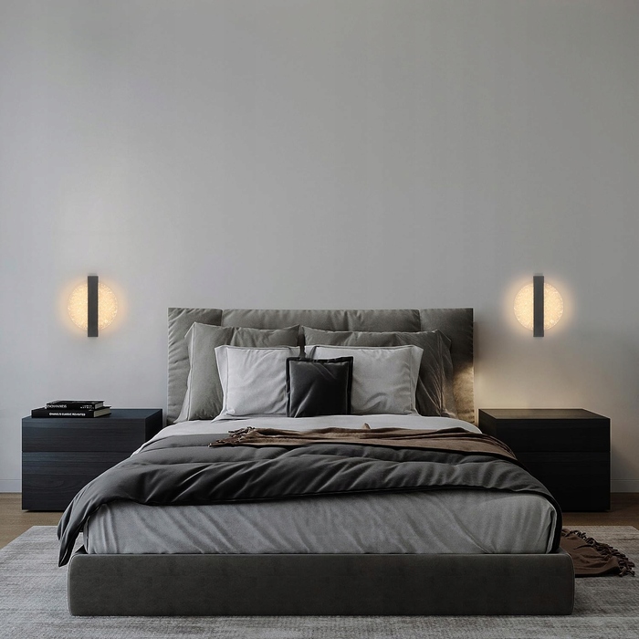 Стіна LED-бра AjieQaQ чорне, сучасне, внутрішнє, 12Вт, 1500Лм