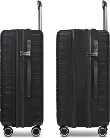 Набір валіз Franky Dallas 3.0 (3 шт.) | Чорний | TSA-замок, 4 колеса, об'єм 36/60/92 л