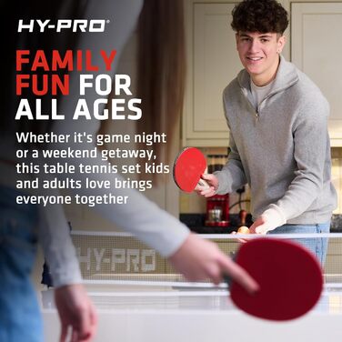 Набір для пінг-понгу Hy-Pro: 4 ракетки, 8 м'ячів, сумка, м'ячі 3 зірки, високоякісний набір для настільного тенісу