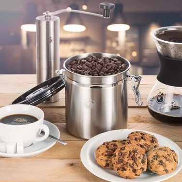 Контейнер для кави та чаю Vakuum з герметичним кришкою, 1900 мл / 900 мл