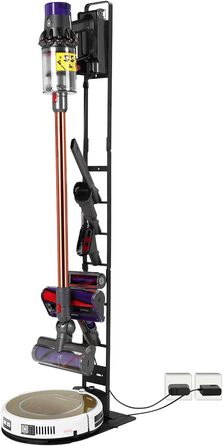 Vacuum Cleaner Holder, Stand Holder Bracket for Dyson V15 V12 V11 V10 V8 V7 V6 and other Handheld Vacuums, Vacuum Freestanding Floor Stand, No Wall Drilling (Black)