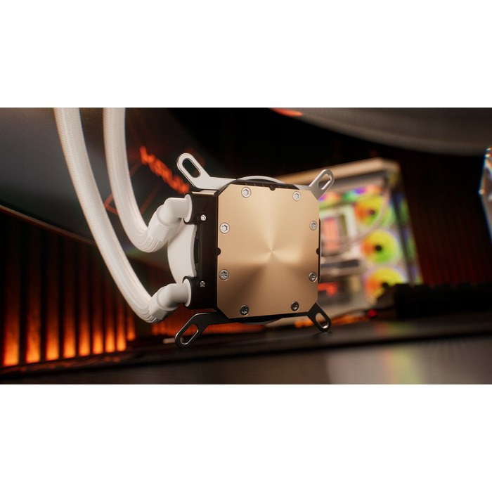 Рідинне охолодження AIO KRUX HydroGlance 360 ARGB LCD White, LCD-дисплей