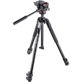 Штатив Manfrotto 190X з алюмінію – 3-секційний для камер без дзеркала та DSLR (комплект з двосторонньою головкою)