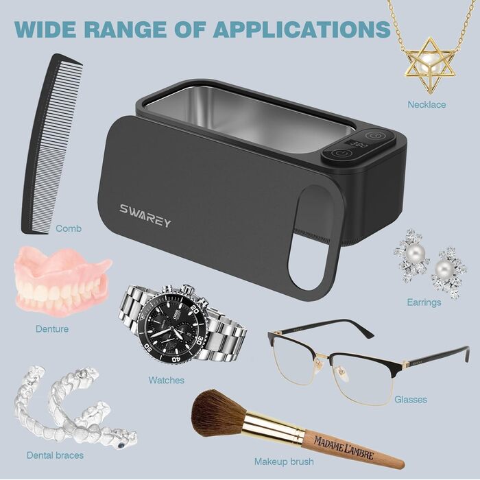 Ультразвукова очищувач 680мл для ювелірних виробів, годинників, окулярів та інших предметів