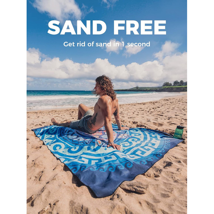OCOOPA Microfiber Beach Towel, Quick-Drying, Large 200x145 cm, Super Absorbent, Sand-Free Beach and Swimming Towels for Men and Women