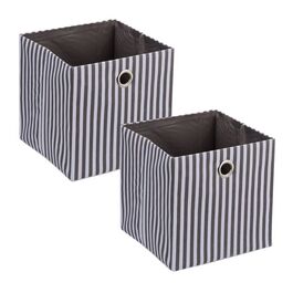 Set of 2 Grey Storage Boxes