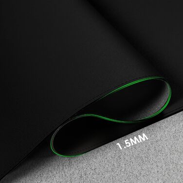 Підкладка для столу Vicwe з екошкіри PU, 120x60 см, чорна - килимок для миші, захист для офісу та дому