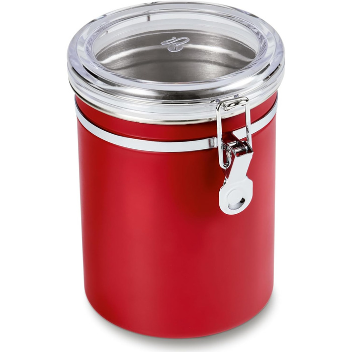 Кавова банка Tchibo Aromadose, 500г, нержавіюча сталь, червона