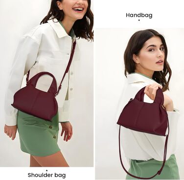 Сумка-клатч жіноча Cloud Pouch Bag бордового кольору міні, крос-боді з ремінцем