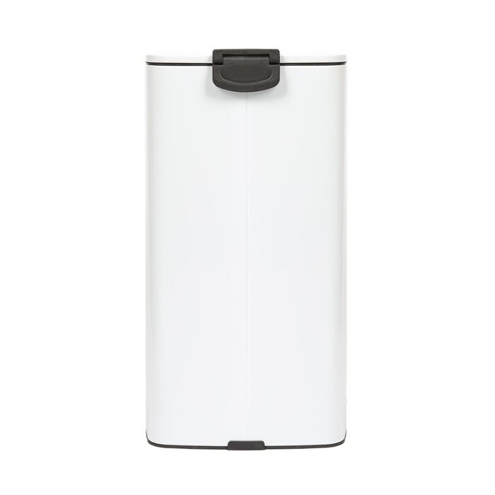 Сміттєвий відер з педаллю Harbour Housewares, 30 л, квадратний, нержавіюча сталь, білий, для кухні