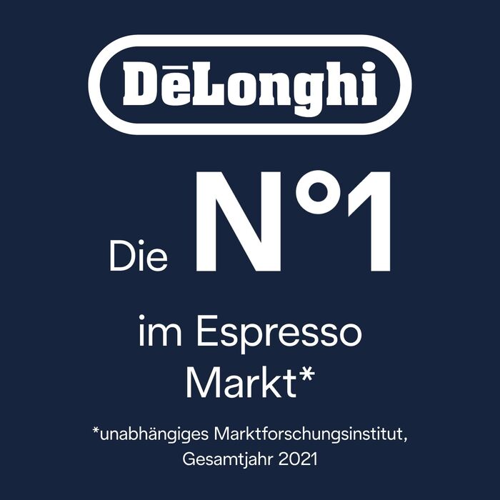 De'Longhi Magnifica S ECAM 22.110.B Fully Automatic Coffee Machine with Milk Frother for Cappuccino, featuring Espresso Direct Select Buttons and a Rotary Control, 2-Cup Function, 1.8 Liter Water Tank, Black/Silver with Chrome Finish
