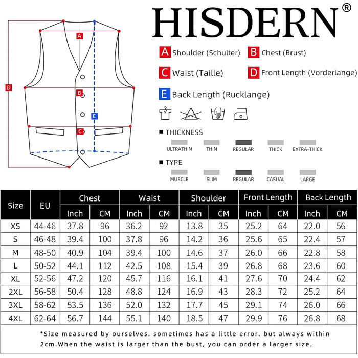 Елегантна жилетка для чоловіків HISDERN: весільна, класична, однотонна, для бізнесу, смокінгу, з кишенями, чорна, 3XL
