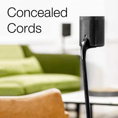 Підставка GT STUDIO для SONOS One, One SL, Play:1, Play:3. Преміум дизайн, приховане кабельне підключення, важка основа (Пара, Чорний)