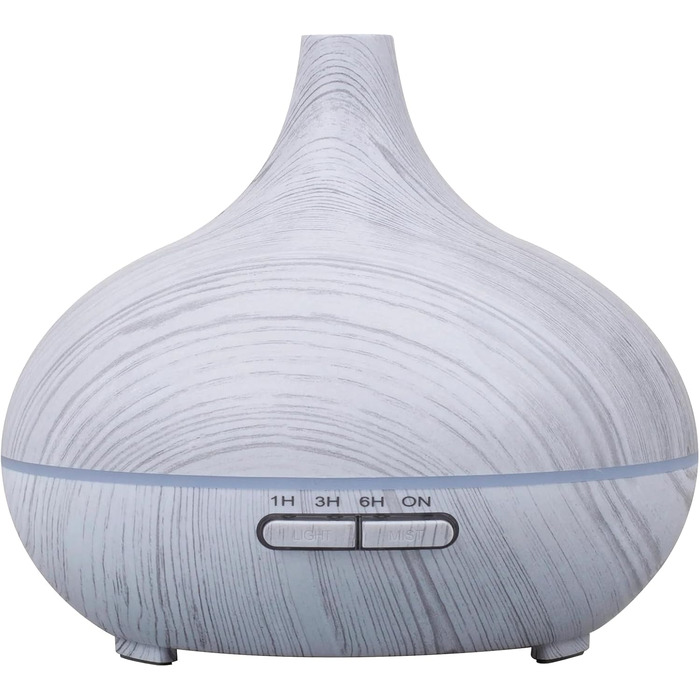 Дифузор аромату 300 мл - ультразвуковий зволожувач повітря з LED-підсвіткою 14 кольорів та таймером, ароматерапія, для ефірних олій (сірий)