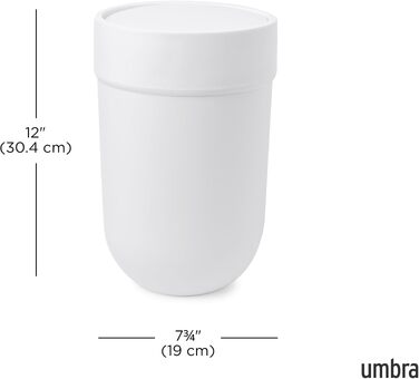 Сміттєвий відер Umbra Touch з гойдальним кришкою, 6 л, білий