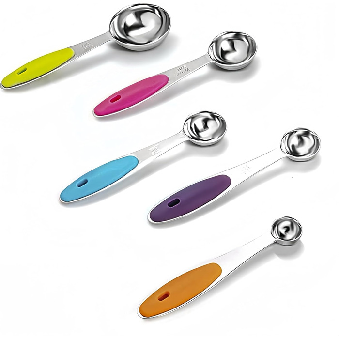 10-Piece Measuring Cup and Spoon Set, Measuring Cups for Baking with 5 Measuring Cups and 5 Measuring Spoons, Measuring Cup Set for Kitchen or Baking