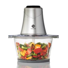 Електричний подрібнювач Family Care для кухні: 3 титанові леза, 300W, скляна чаша 600 мл, подрібнювач м'яса, цибулі, овочів, горіхів, льоду. Багатофункціональний.